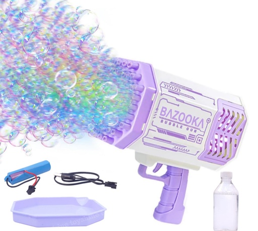 69 Holes Big Powerful Machine Bubble Bazooka Gun Toys for for Adults, Bubble Makers, Big Rocket Boom Bubble Blower Best Gifts - Purple